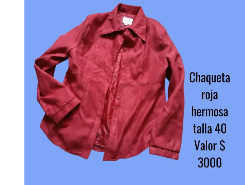 Chaqueta de cuero marrón talla 44 - 3