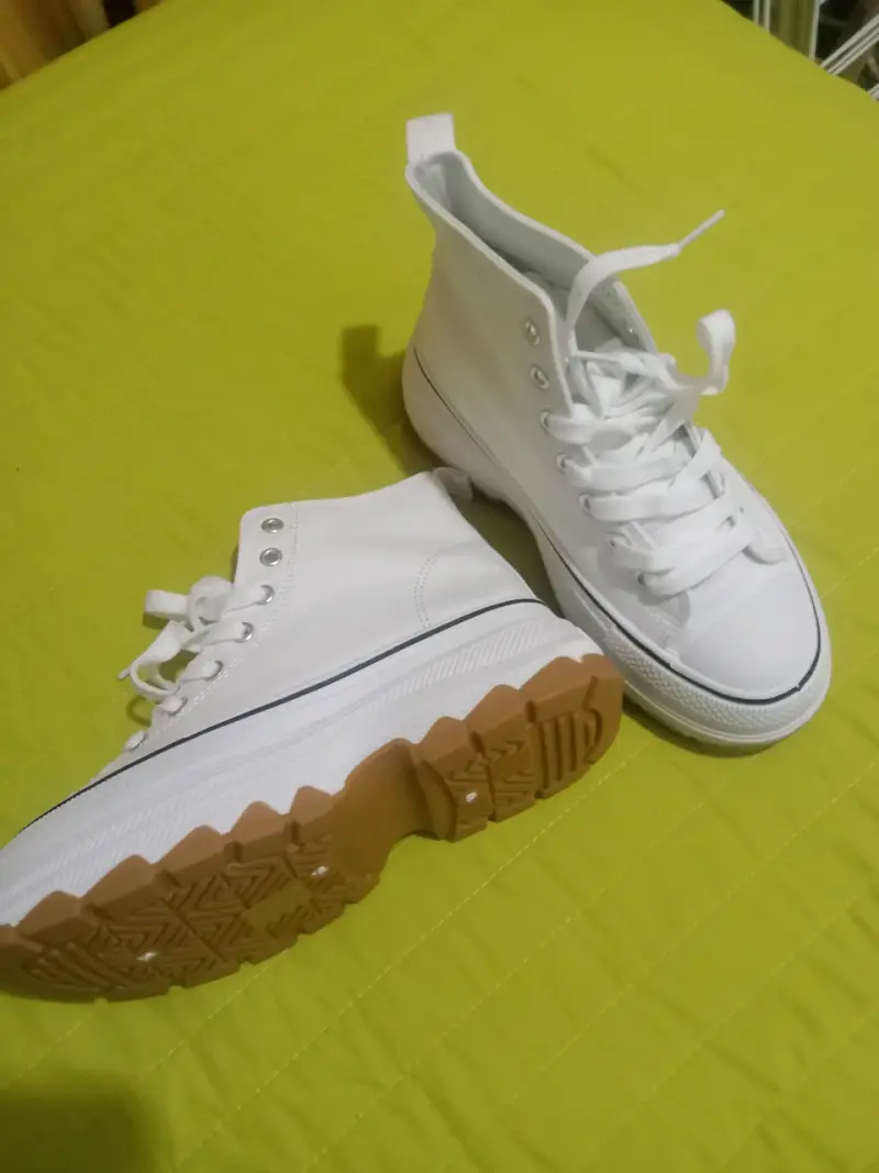 Zapatillas blancas de plataforma para mujer - 2