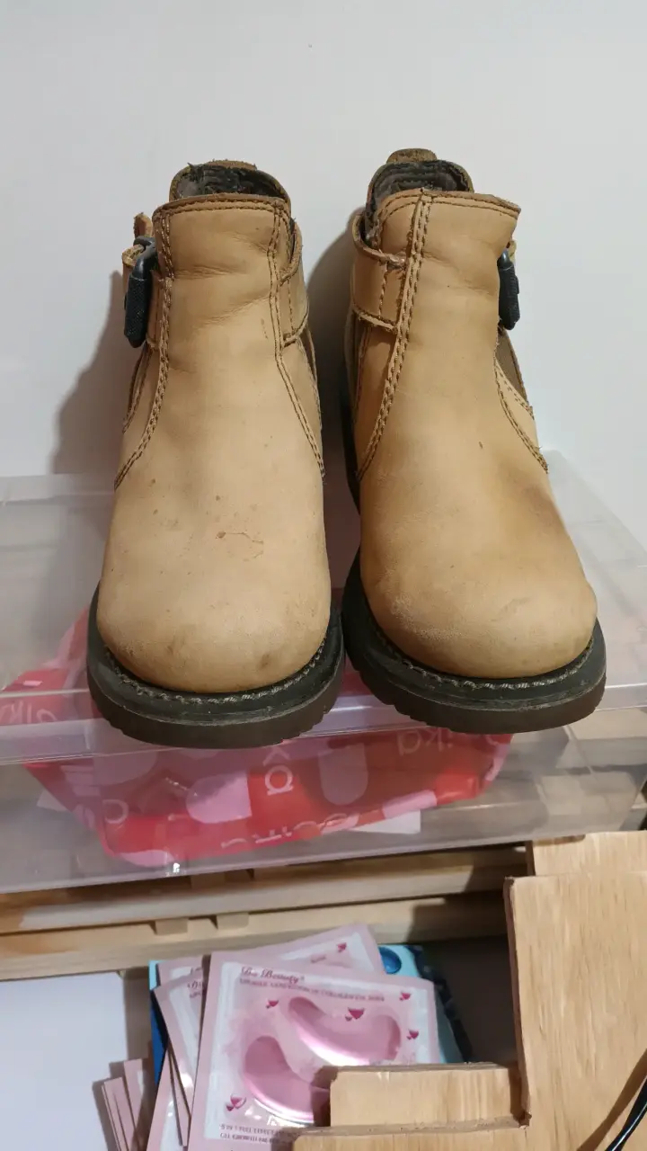 Botines de cuero beige Caterpillar para mujer - 2