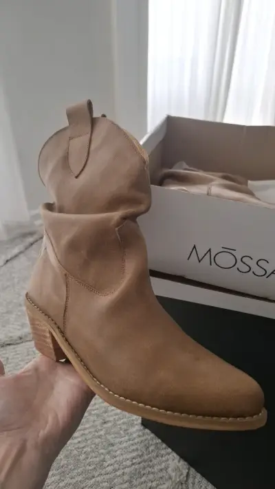 Botines de cuero marrón Mossa - miniatura 1