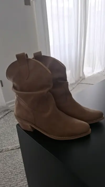 Botines de cuero marrón Mossa - miniatura 4