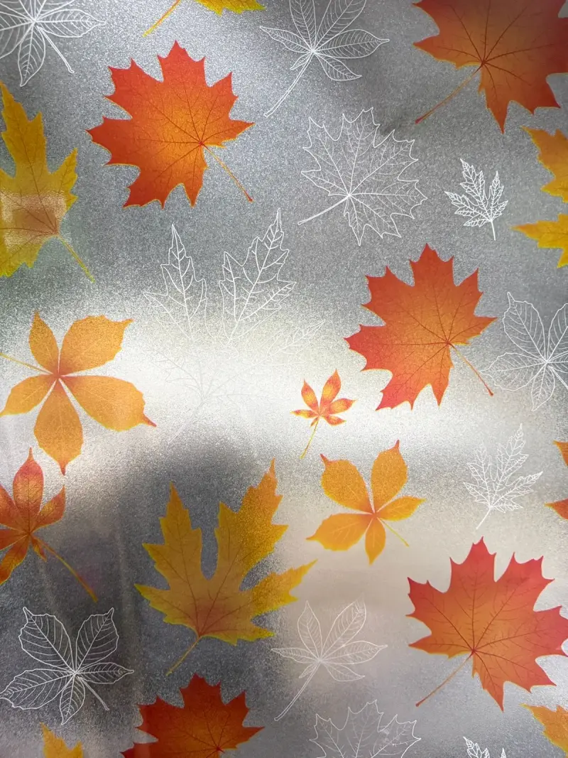 Vinilo para ventanas; enpavonado hojas de otoño - 1