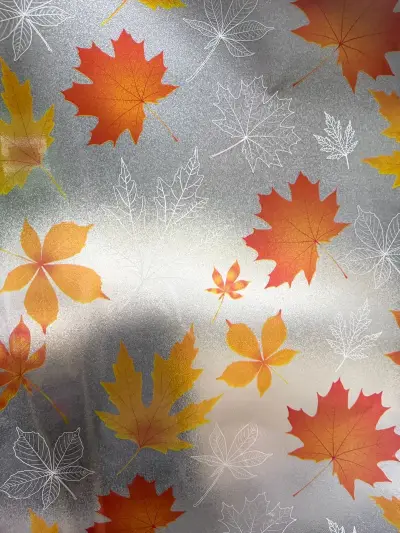 Vinilo para ventanas; enpavonado hojas de otoño - miniatura 1