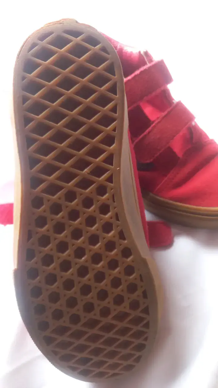 Zapatillas rojas para niños con velcro Vans - 4