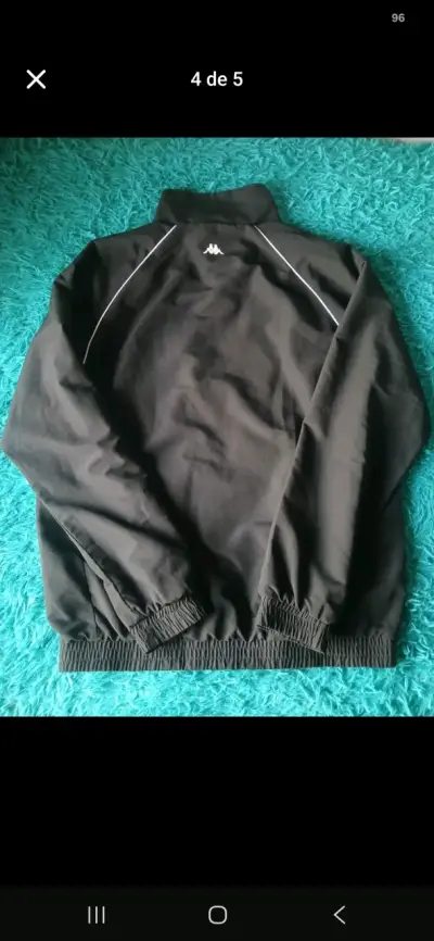 Chaqueta deportiva negra Kappa para hombre - miniatura 3