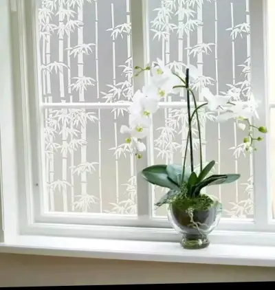 Vinilo  para ventanas; enpavonado diseño de bambú - miniatura 1