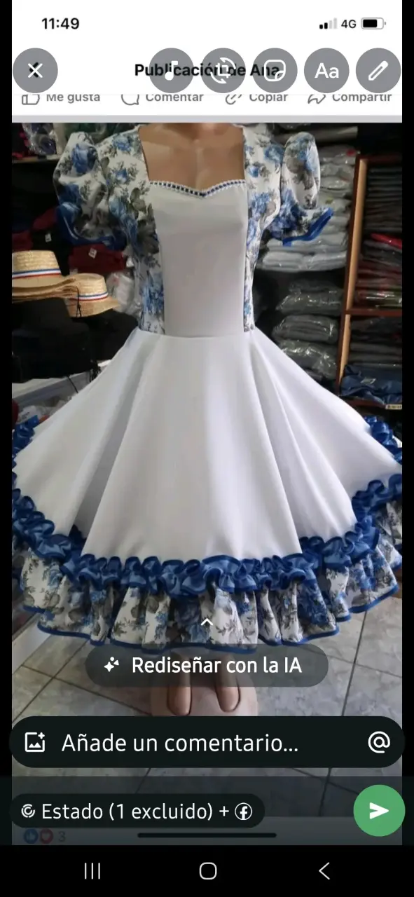 Taller de confecciones. Vestido de Huasa con Dise - 1