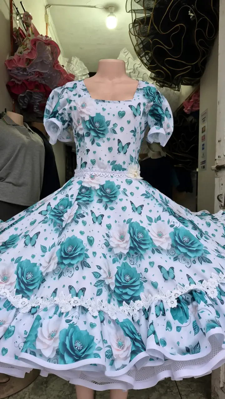 Taller de confecciones. Vestido de Huasa con Dise - 2