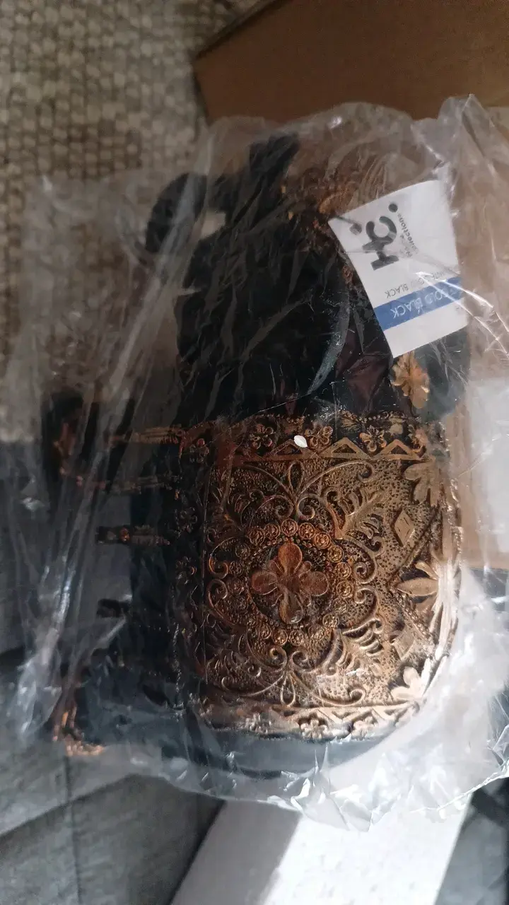 Figura decorativa elefante dorado negro - 2