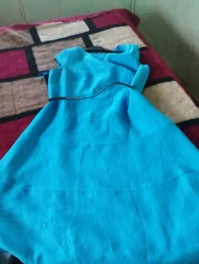 Vestido azul sin mangas para mujer - miniatura 1
