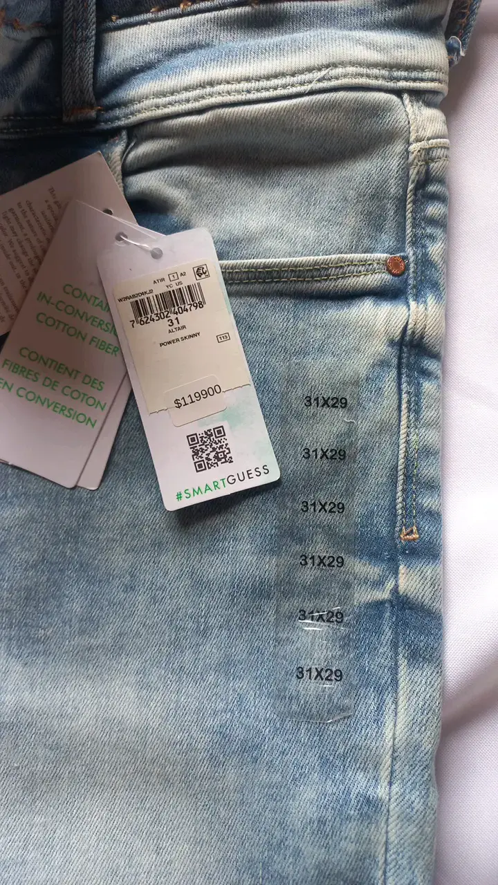 Jeans Guess para mujer azul claro - 3