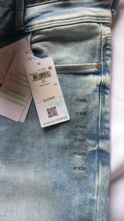 Jeans Guess para mujer azul claro - miniatura 3