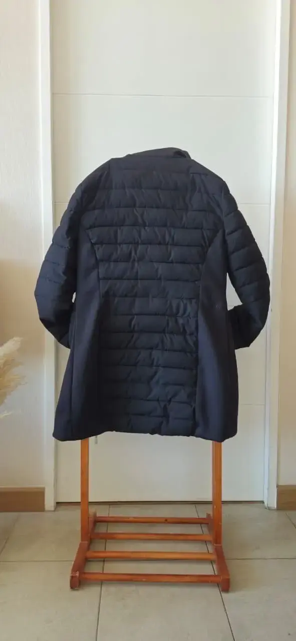 Abrigo acolchado negro para mujer talla M - 3