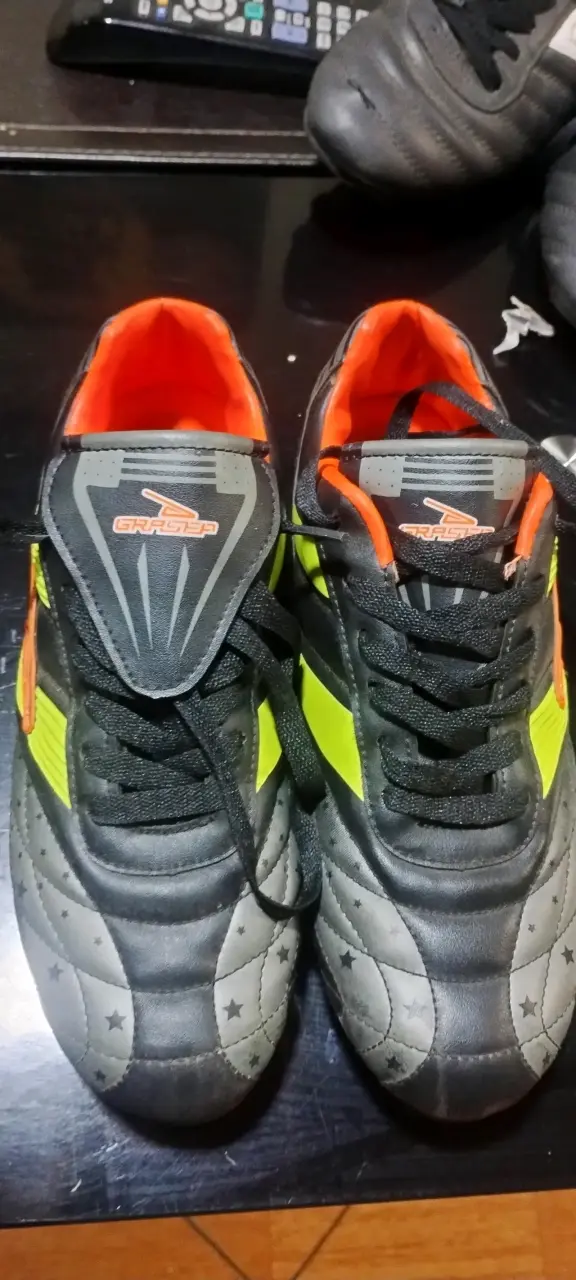 Zapatillas de fútbol Grays negras y naranjas - 2