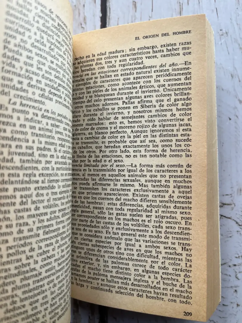 El Origen del Hombre de Darwin y la selección en - 6
