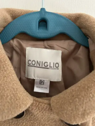 Abrigo de lana beige para niña Coniglio T12 - miniatura 2