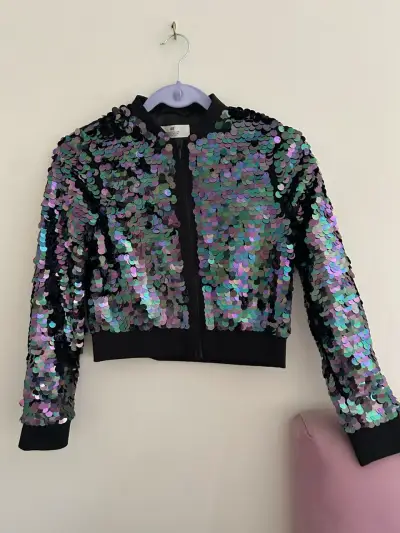 Chaqueta de lentejuelas H&M para niña - miniatura 1