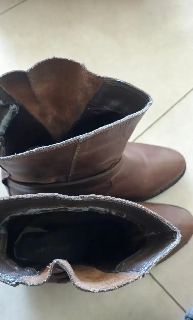 Botines de cuero marrón con hebilla - 5