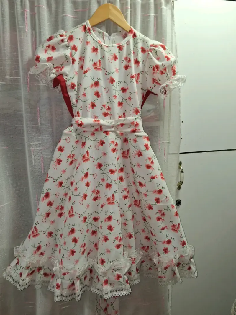 Vestido infantil floral de cueca talla 10-12 - 2