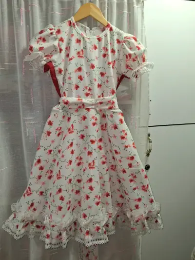 Vestido infantil floral de cueca talla 10-12 - miniatura 2