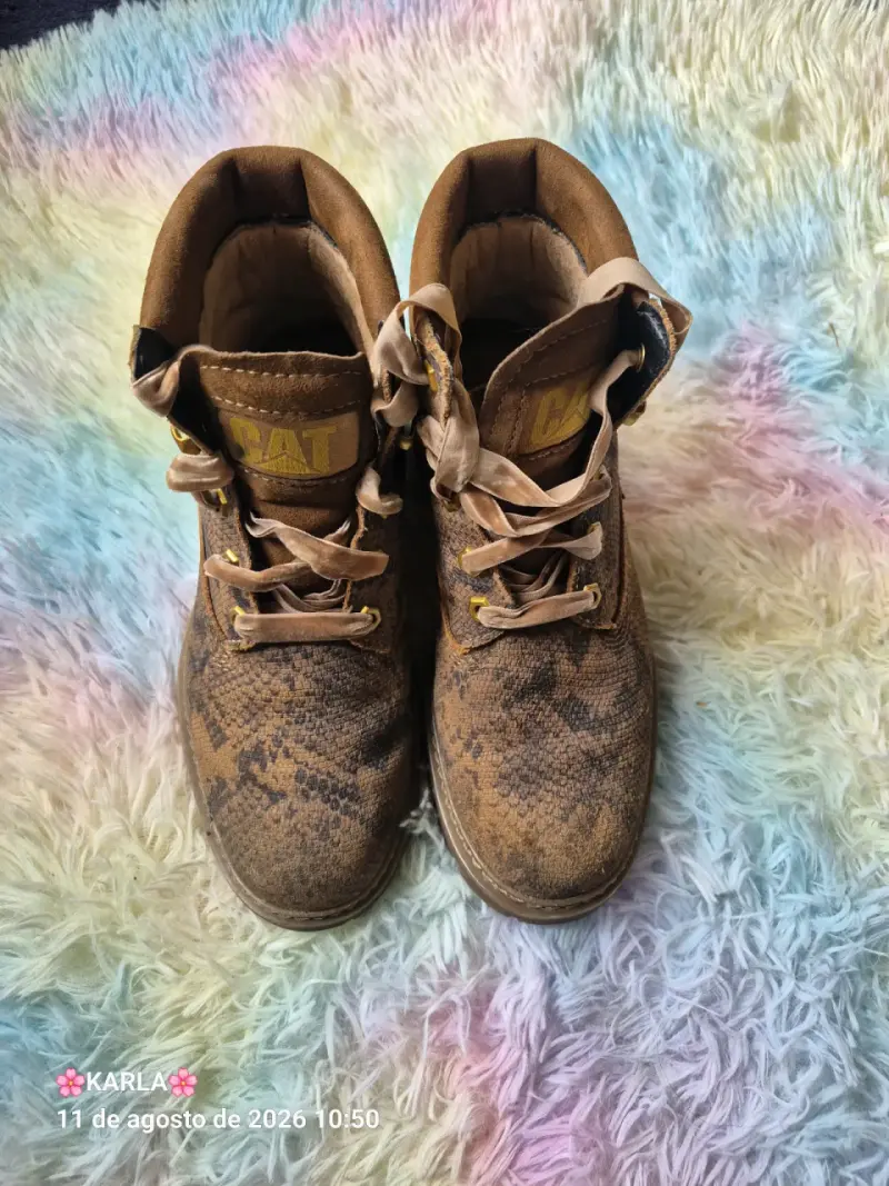 Botas Caterpillar de cuero marrón para hombre - 1