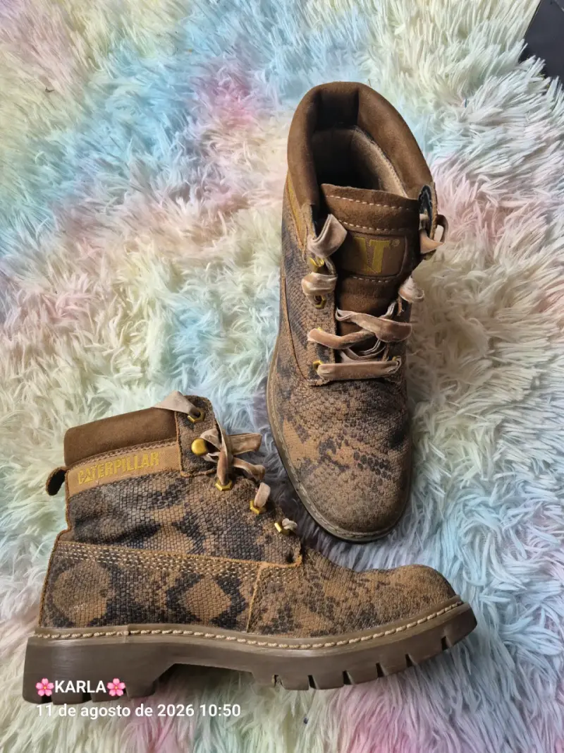 Botas Caterpillar de cuero marrón para hombre - 2