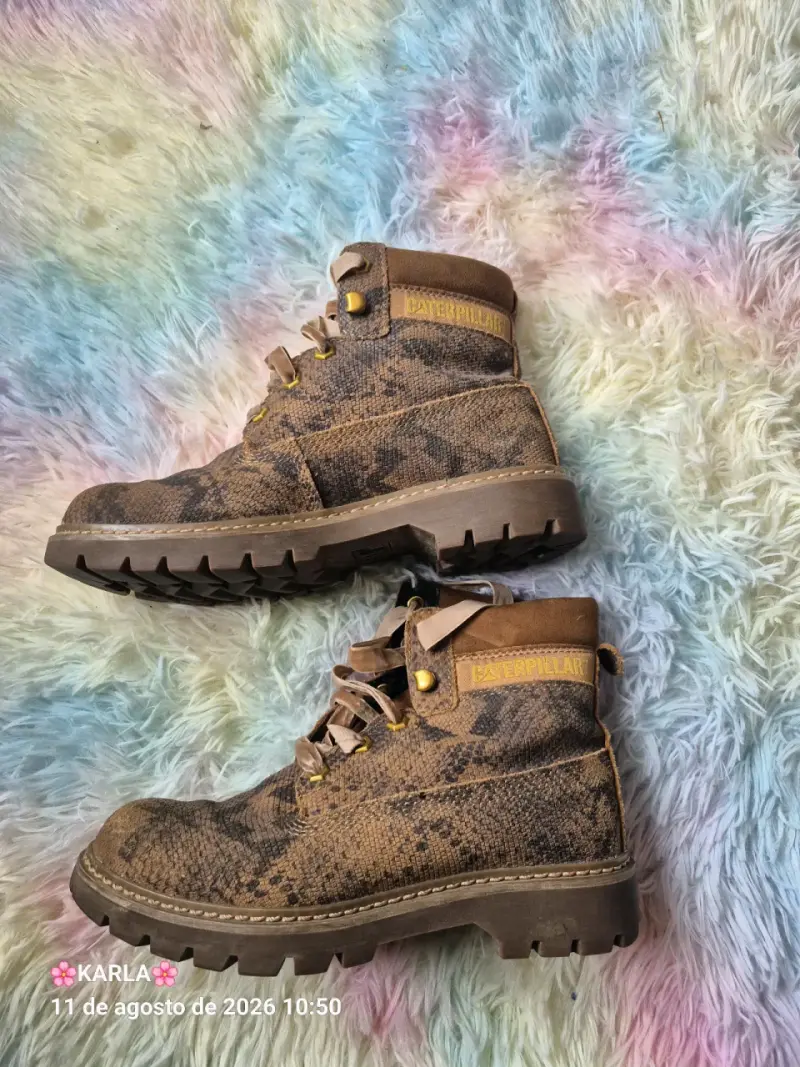 Botas Caterpillar de cuero marrón para hombre - 3