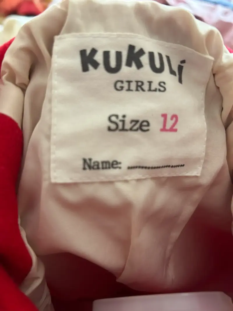 Abrigo rojo para niña Kukuli talla 12 - 2