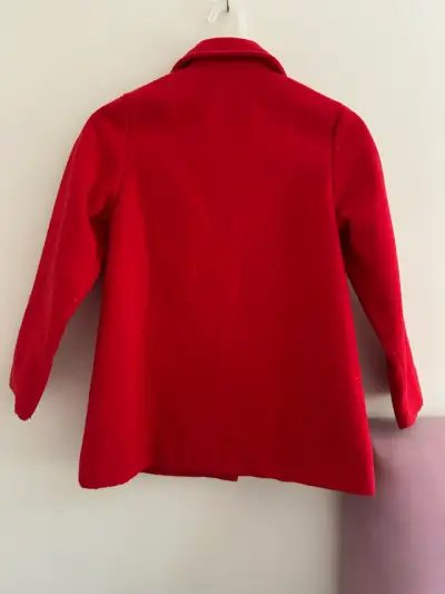 Abrigo rojo para niña Kukuli talla 12 - miniatura 3
