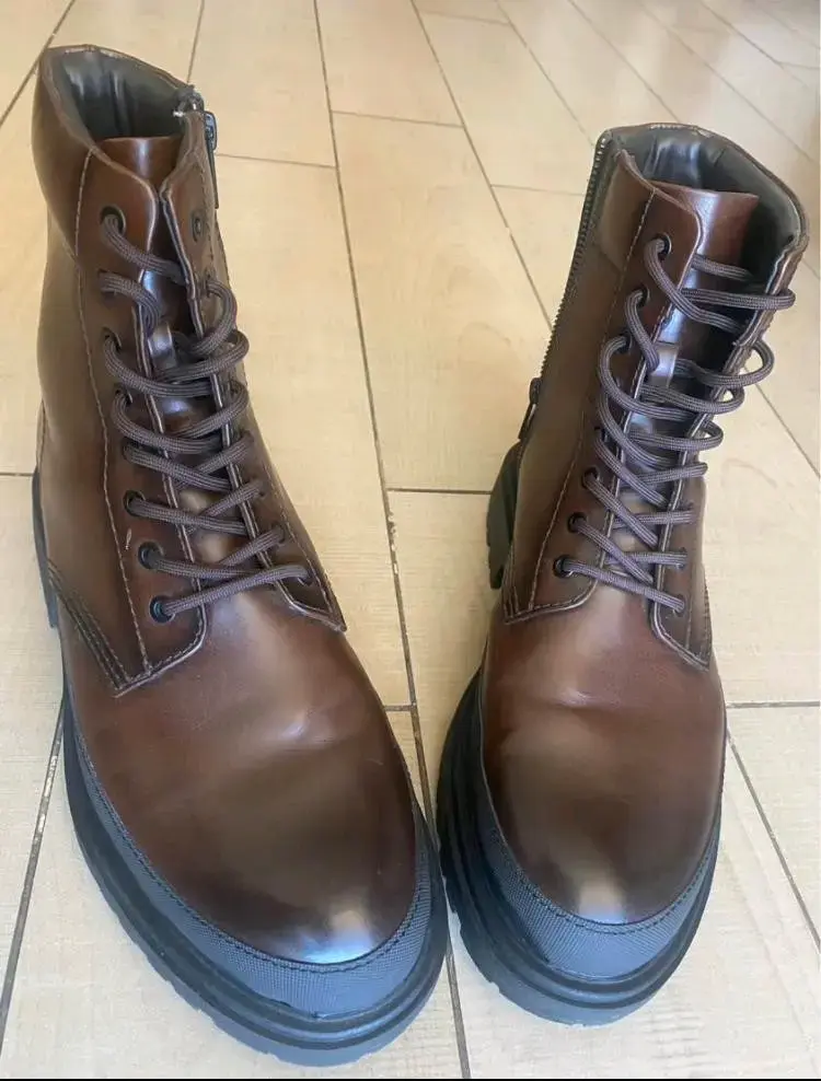 Botas de cuero marrón con cierre lateral - 2