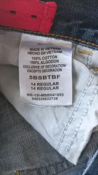Jeans de mezclilla azul talla 14 regular - miniatura 3