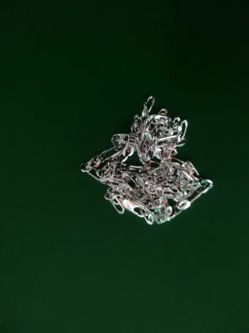Cadena de plata larga nueva - 3