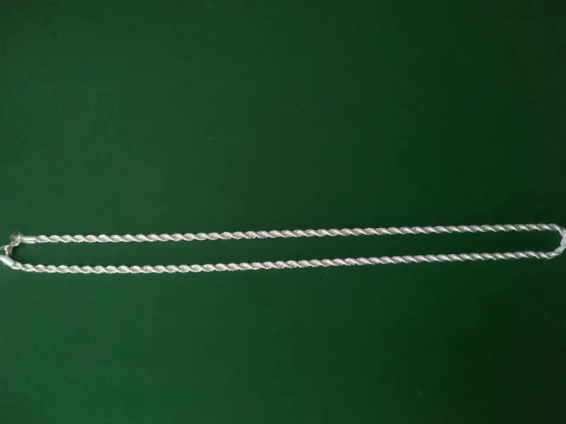 Cadena de plata de plata larga nueva - 2
