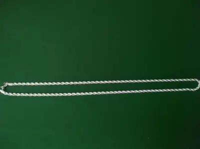 Cadena de plata de plata larga nueva - miniatura 2