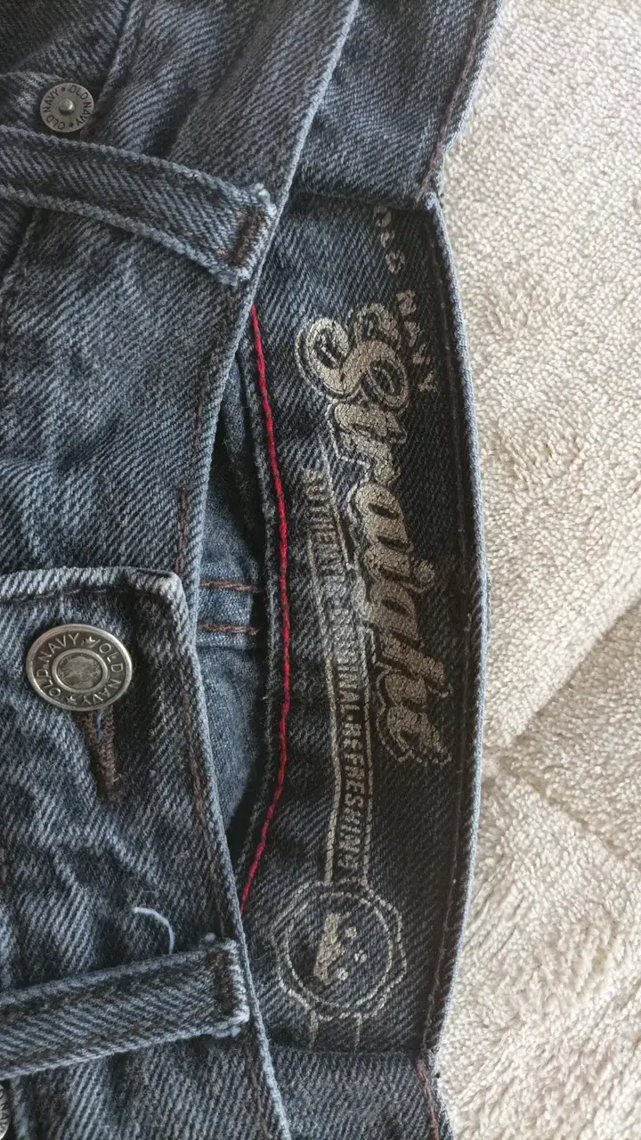 Jeans rectos Old Navy gris oscuro - 2