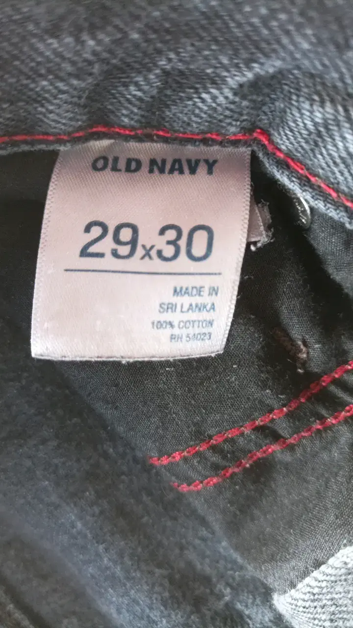 Jeans rectos Old Navy gris oscuro - 4