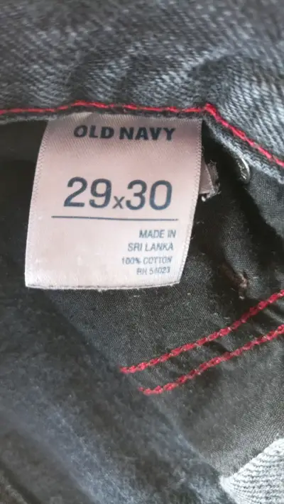 Jeans rectos Old Navy gris oscuro - miniatura 4