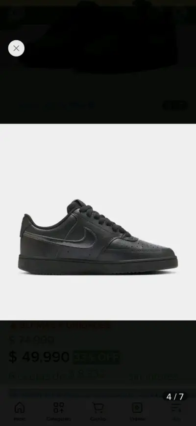 Zapatillas Nike Court Vision Lo Mujer Negras - miniatura 1
