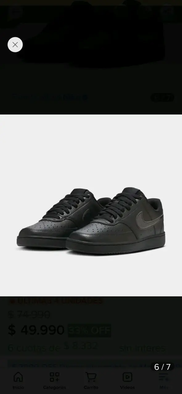 Zapatillas Nike Court Vision Lo Mujer Negras - 2