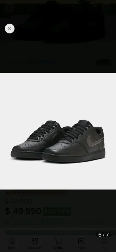 Zapatillas Nike Court Vision Lo Mujer Negras - miniatura 2