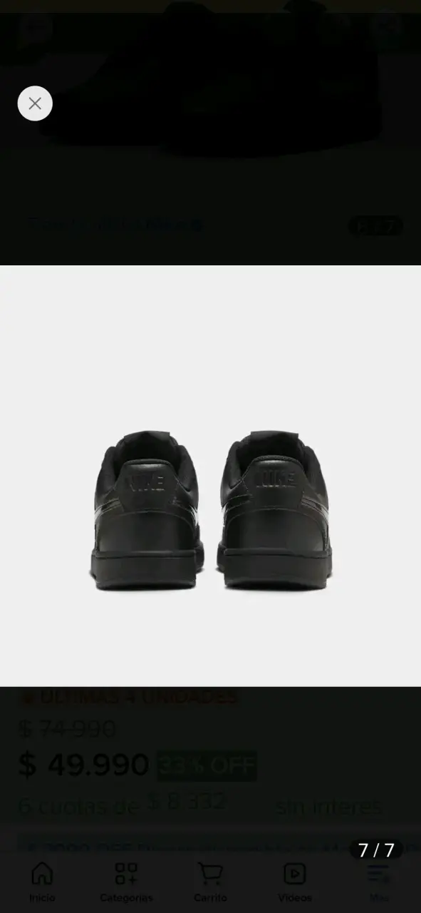 Zapatillas Nike Court Vision Lo Mujer Negras - 3