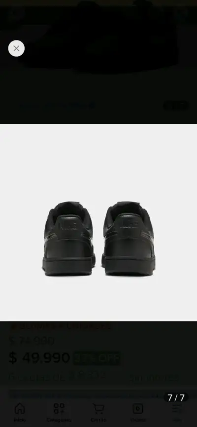 Zapatillas Nike Court Vision Lo Mujer Negras - miniatura 3