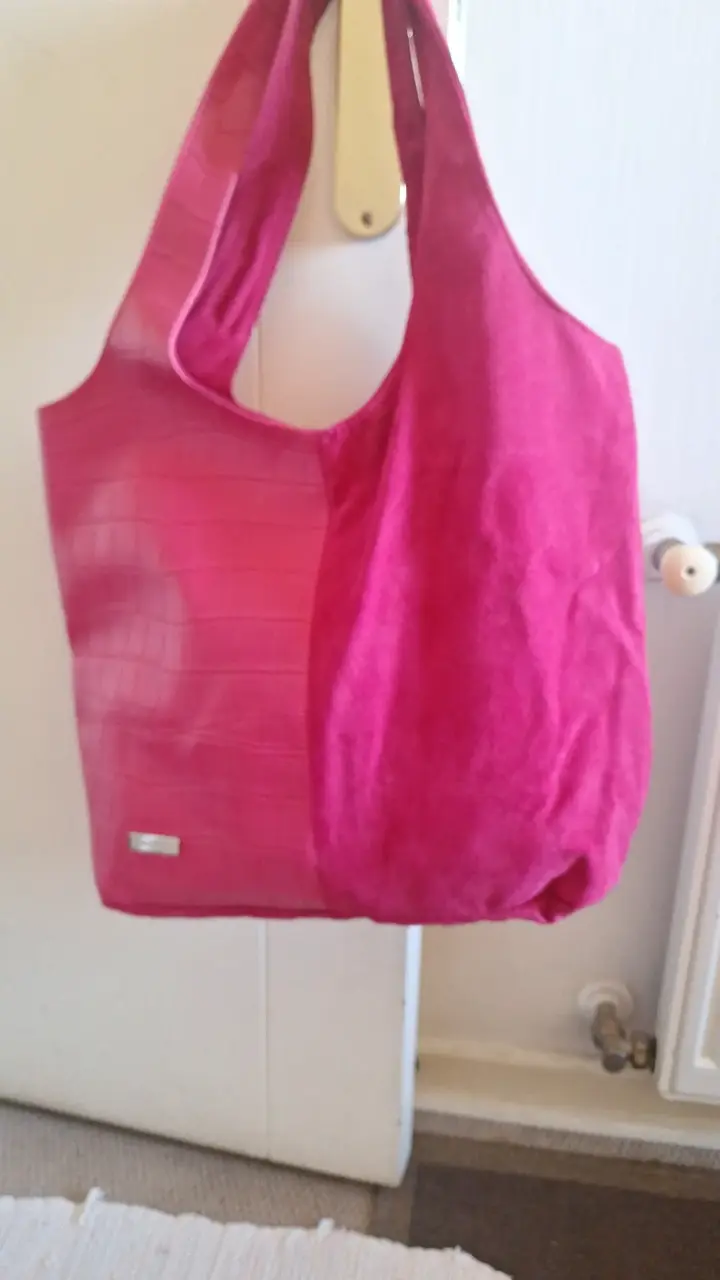 Bolso tote rosa fucsia elegante