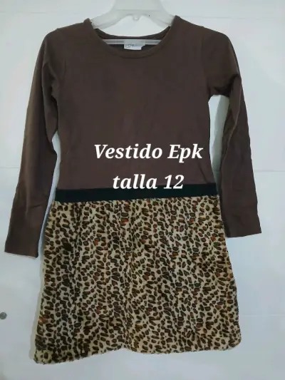 Vestido Epk talla 12 con estampado animal print - miniatura 1