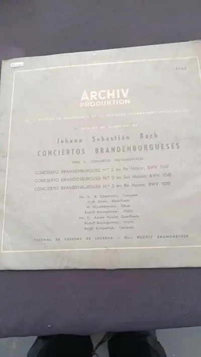 Vinilo Conciertos Brandeburgueses de Bach Archiv Produktion - miniatura 1