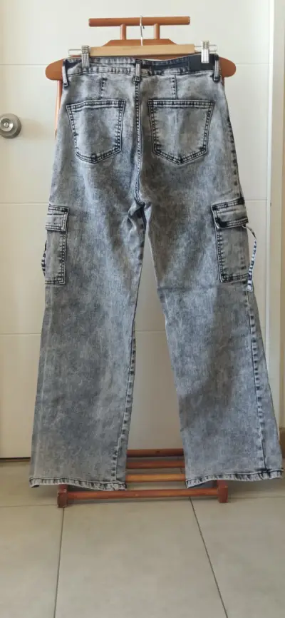 Jeans cargo gris Sybilla para mujer - miniatura 1