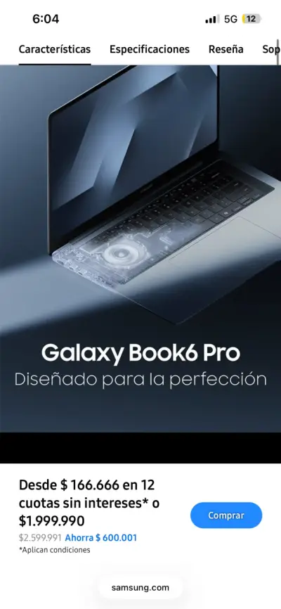 Laptop Samsung Galaxy Book 6 Pro 14'' Intel Core i7 - miniatura 2