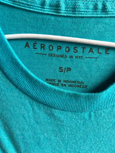 Polera Aeropostale azul con estampado 1987 - miniatura 3