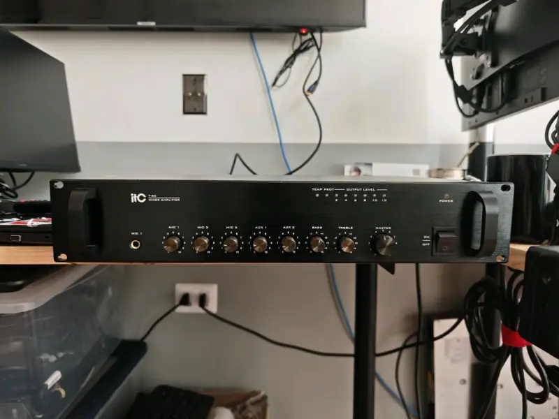 Amplificador Mezclador ITC T-60 para Micrófonos - 4