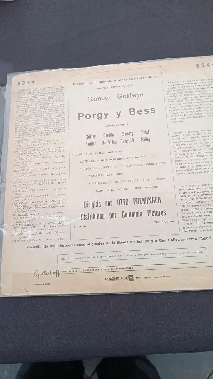 Vinilo Banda Sonora Porgy y Bess Columbia - 2